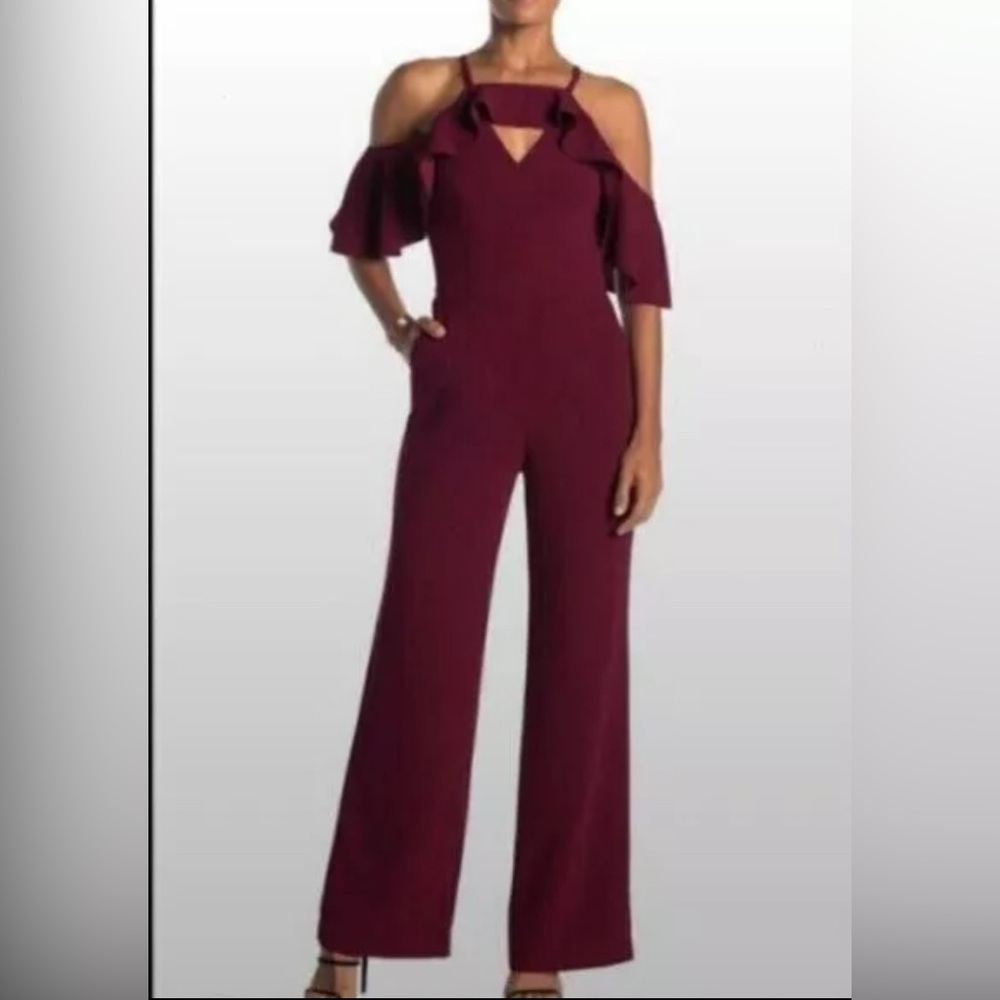 Burgundy jumpsuit